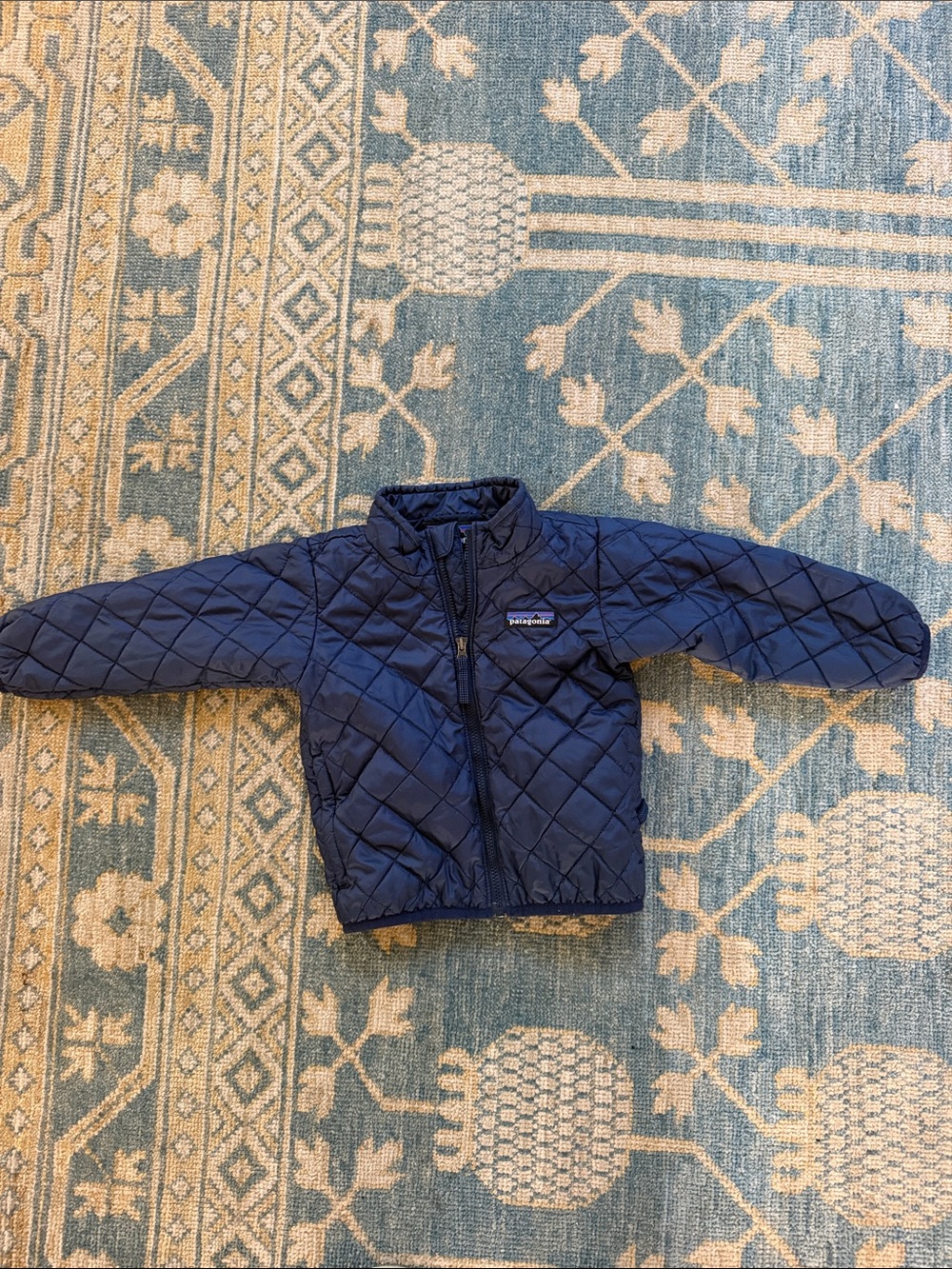 Patagonia Kids Navy Diamond-Quilt Puffer Jacket